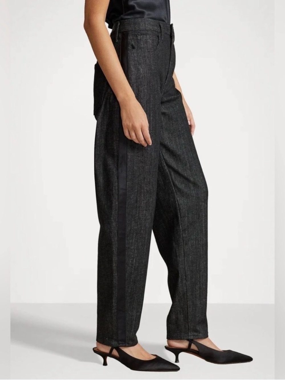 Polo Ralph Lauren Satin Stripe Curve Taper Carrot Jean